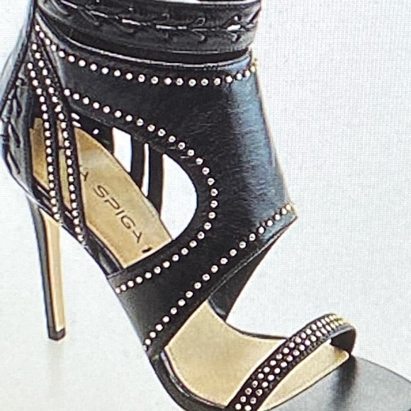 Via Spiga Shoes - Via Spiga black studded high heel sandal